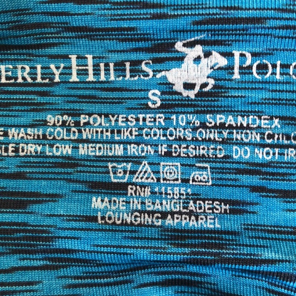 BEVERLY HILLS POLO CLUB SMALL TURQUOISE MIX CROPPED CAPRIS YOGA ATHLETIC - #408 - Picture 9 of 9